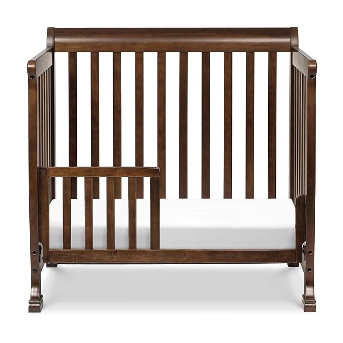 DaVinci Kalani 4-in-1 Convertible Mini Crib in Espresso | Greenguard Gold Certified - LeafyLoom