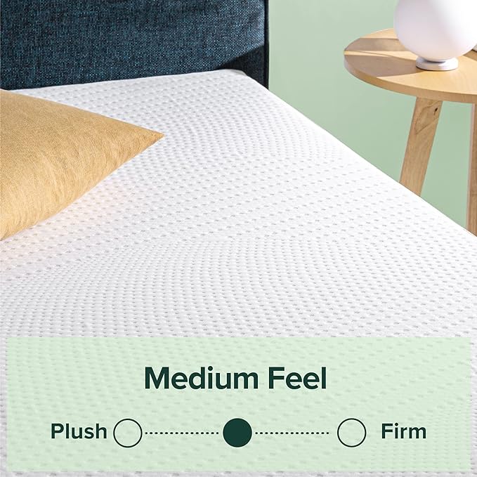 Zinus Cooling Essential Foam Bed Mattress Conventional, King, White - LeafyLoom