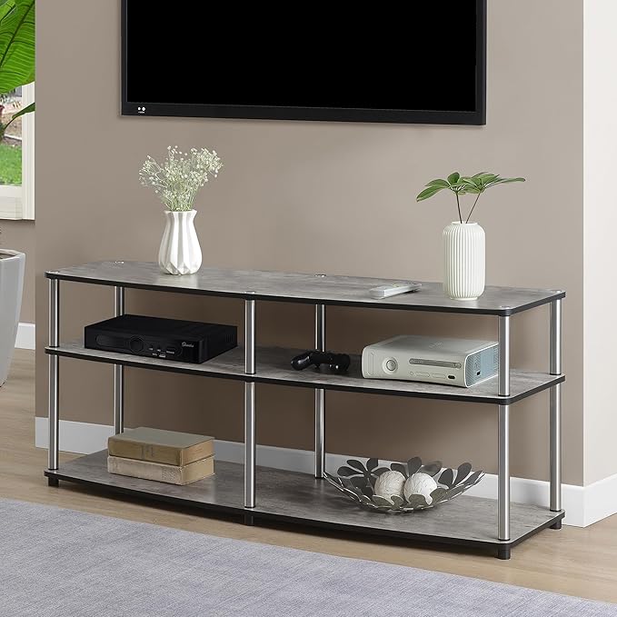 Convenience Concepts Designs2Go 3 Tier 60" TV Stand, Faux Birch - LeafyLoom