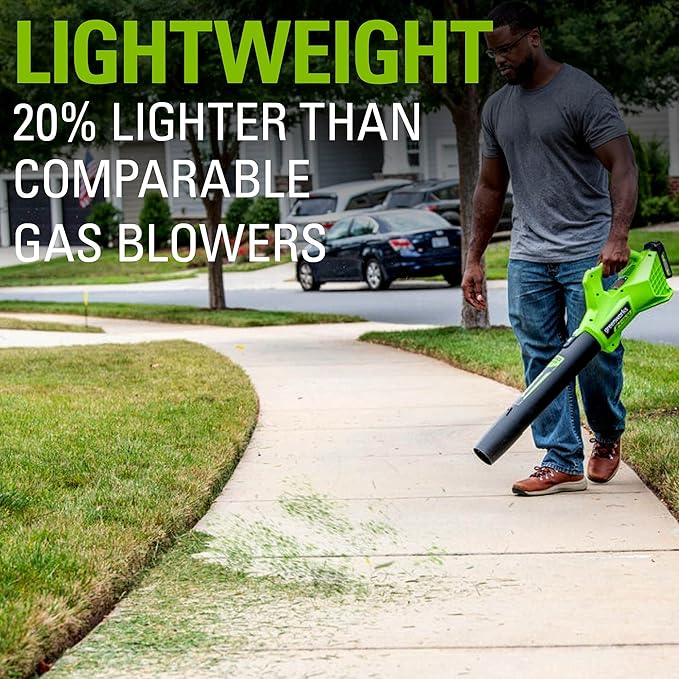 Greenworks 24V (90 MPH / 320 CFM / 125+ Compatible Tools) Cordless Axial Leaf Blower, Tool Only - LeafyLoom