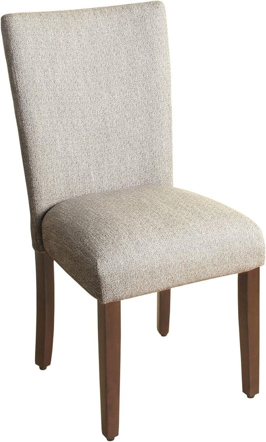 HomePop Parsons Classic Upholstered Accent Dining Chair, Single Pack, Light Grey - LeafyLoom