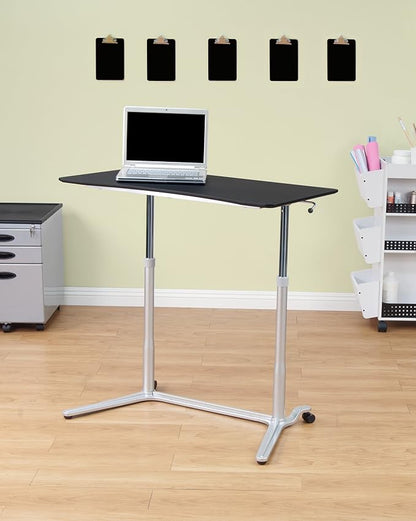 Calico Designs 51230 Sierra Height Adjustable Desk, Silver/Black 37.5 Inch - LeafyLoom