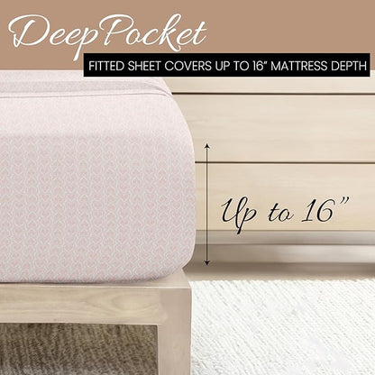 Linen Market 4 Piece Full Bedding Sheet Set (Pink Roses) - Sleep Better Than Ever with These Ultra-Soft & Cooling Bed Sheets for Your Full Size Bed - Deep Pocket Fits 16" Mattress - LeafyLoom