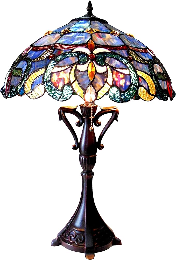 Chloe CH18091PV18-TL2 Nora Table Lamp, One Size, Multicolor - LeafyLoom