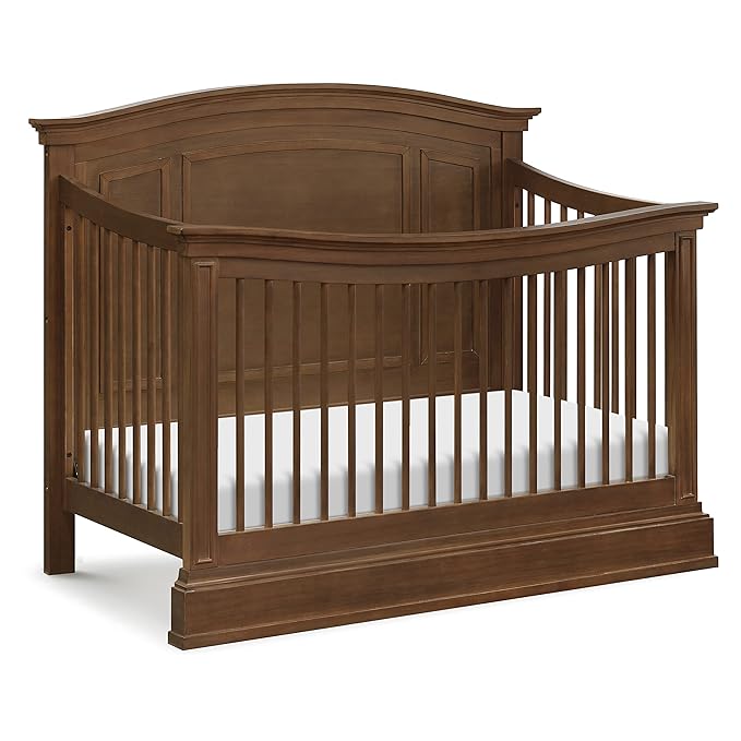 NAMESAKE Durham 4-in-1 Convertible Crib in Derby Brown, Greenguard Gold Certified - LeafyLoom