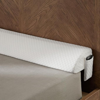 King Size Bed Wedge Pillow for Headboard Gap,76"x10"x6" Bed Gap Filler(0-8") Between Headboard and Mattress,Stop Loosing Your Pillows - LeafyLoom