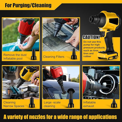 Cordless Dust Blower Compatible with Dewalt 20V Battery, Brushless Handheld Blower Cordless Sawdust Blower 447 MPH/39 CFM for Garages, Sawmill Room, Workshop Cleaning(Tool Only, No Battery) - LeafyLoom