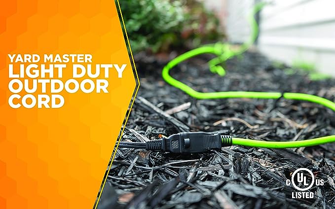 WORX WG505 TRIVAC 12 Amp 3-in-1 Electric Blower/Mulcher/Vacuum and Yard Master 9940010 120-Foot Outdoor Garden Extension Cord - LeafyLoom