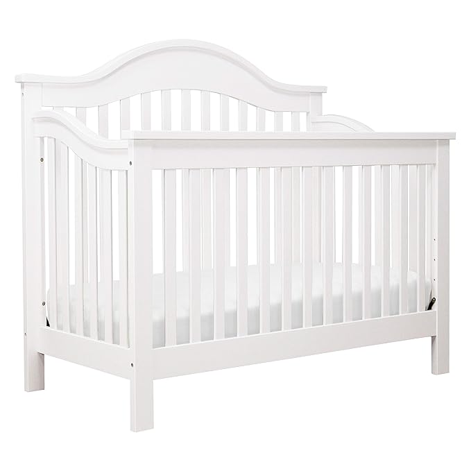 DaVinci Jayden 4-in-1 Convertible Crib in White, Greenguard Gold Certified - LeafyLoom