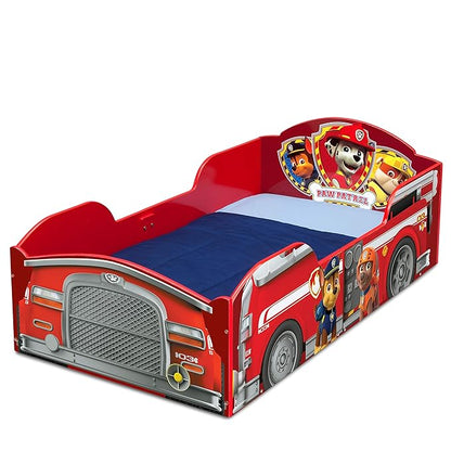 Delta Children Wood Toddler Bed - Greenguard Gold Certified, Nick Jr. PAW Patrol - LeafyLoom