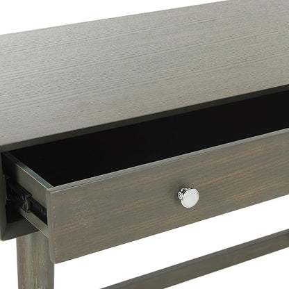 Safavieh Home Office Isadora Mid-Century Modern Ash Grey 1-drawer Desk - LeafyLoom