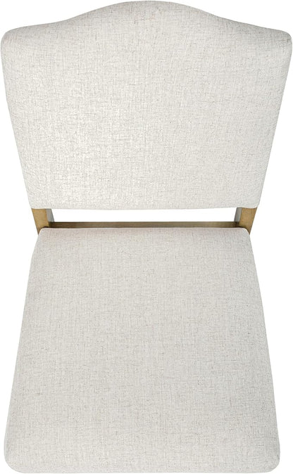 HomePop Open Back Upholstered Dining Chair - Cream Textured Woven (Single Pack) - LeafyLoom