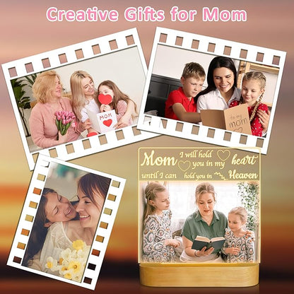 Attivolife Gift for Mother - Acrylic Photo Frame with Warm Color LED Light, Desk Display 4x6 Picture, Best Present for Mom Birthday Mother's Day Valentine Day - LeafyLoom