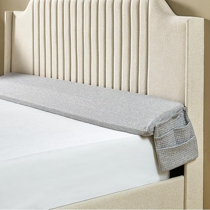 TINA'S HOME Bed Wedge Pillow for Headboard - Adjustable Mattress Gap Filler (0-8"), Headboard Pillow Bed Gap Filler Twin (39"x10"x6") - LeafyLoom