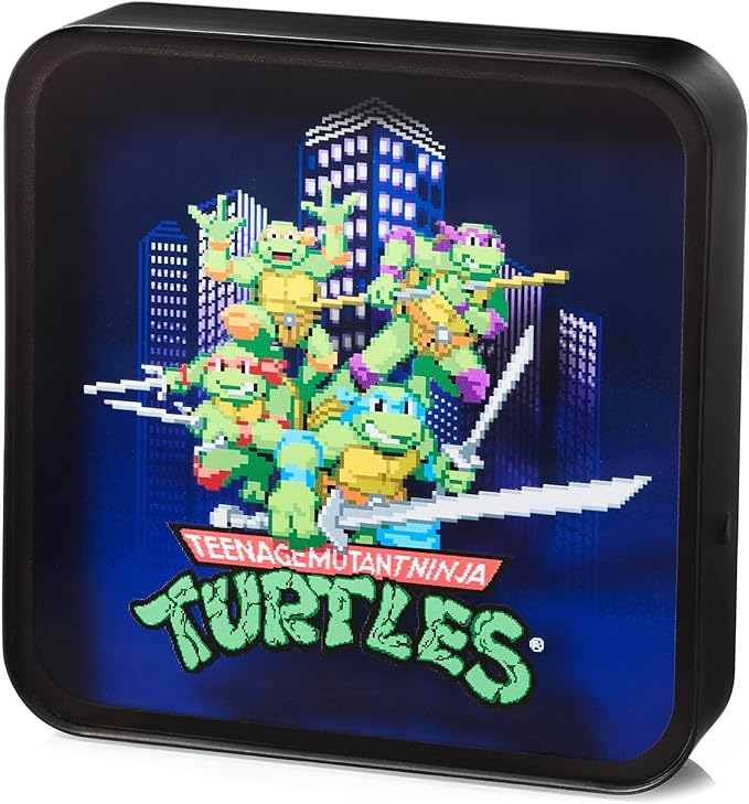 Numskull Official TMNT Acrylic Logo Desk Lamp Wall Light for Bedroom, Office, Home, Study, Work - Official Teenage Mutant Ninja Turtles Merchandise - LeafyLoom