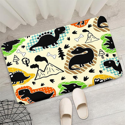 Dinosaur Rugs for Boys Bedroom - Kids Bedroom Rug Dinosaur Pattern Area Rug Kids Play Rugs for Boys Dinosaur Bedroom Decor for Boys Colorful Dinosaur Print Area Rug Kids Rugs for Bedroom,2'×3' - LeafyLoom