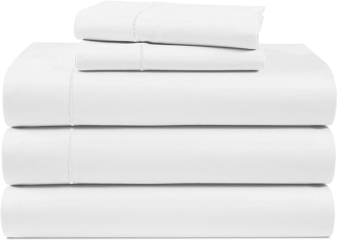 LANE LINEN Split King Sheets for Adjustable Beds - 1000 Thread Count 5 Piece Set 100% Egyptian Cotton Sateen Weave Cool Breathable & Soft 2 Fitted Fits Upto 17" Deep Pockets White - LeafyLoom