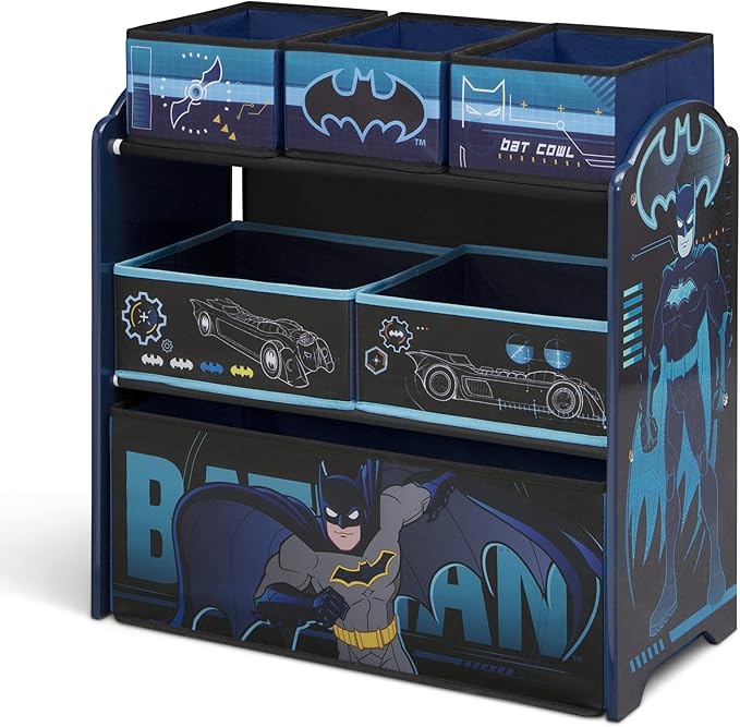 Delta Children Design & Store 6 Bin Toy Storage Organizer, Batman - LeafyLoom