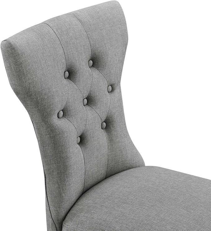 Modway Silhouette Modern Tufted Upholstered Fabric Parsons Kitchen Room, One Dining Chair, Light Gray - LeafyLoom