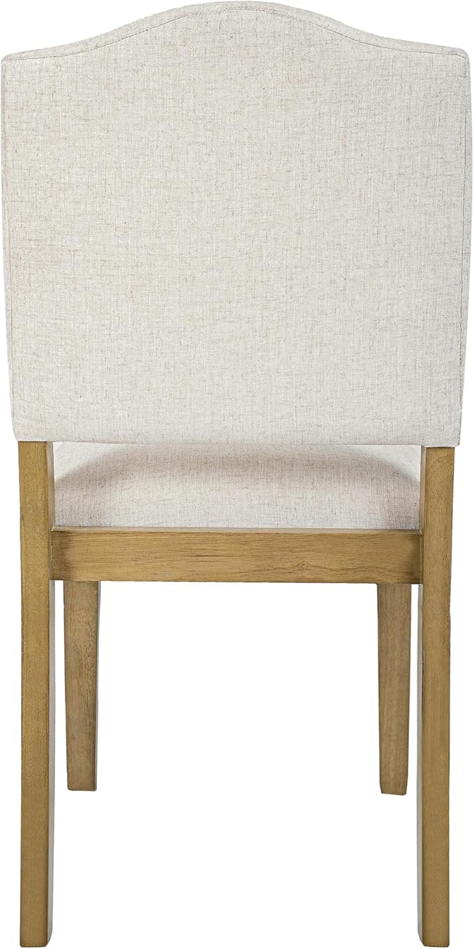 HomePop Open Back Upholstered Dining Chair - Cream Textured Woven (Single Pack) - LeafyLoom