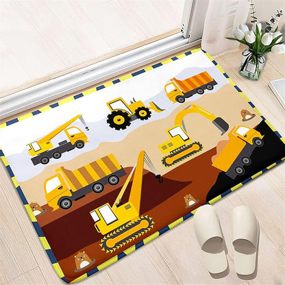 Construction Rugs for Boys Room Car Rug for Boys Room Car Rug Play Mat Kids Rugs for Playroom Car Play Mat Car Rugs for Kids Construction Decor for Boys Room 2'×3' - LeafyLoom