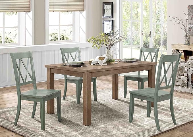 Homelegance Dining Chair (Set of 2), Teal - LeafyLoom