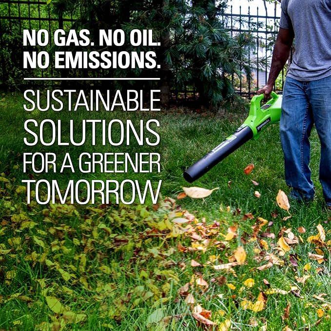 Greenworks 24V (90 MPH / 320 CFM / 125+ Compatible Tools) Cordless Axial Leaf Blower, Tool Only - LeafyLoom