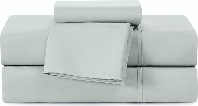 UGG 01751 Alahna Queen Bed Sheets and Pillowcases 4-Piece Set Sleep in Luxury Machine Washable Deep Pockets Wrinkle-Resistant Breathable Cozy Comfort Silky Cooling Sheets, Queen, Mineral - LeafyLoom