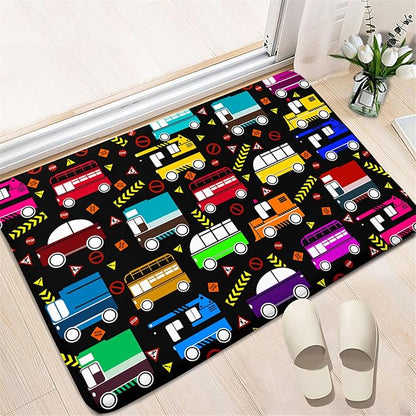 Car Play Mat Kids Rugs for Playroom Car Track Rug Kids Mat Construction Play Mat Car Play Rug Car Carpet for Kids Carpet for Bedroom Truck Rugs for Boys Room,Black 2'×3' - LeafyLoom