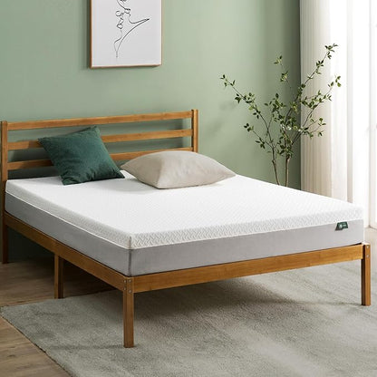 ZINUS 8 Inch Green Tea Essential Memory Foam Mattress [New Version], Full, Fiberglass Free, Medium Feel, Breathable Airflow Memory Foam, Certified Safe Foams & Fabric, Mattress in A Box - LeafyLoom