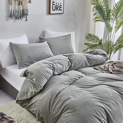 Wellboo Grey Comforter Sets California King Women Men Gray Fluffy Bedding Comforters Cal King Solid Dark Grey Velvet Aesthetic Quilts Soft Warm Winter Plush Blanket Plain Gray Flannel Thick Sherpa Bed - LeafyLoom