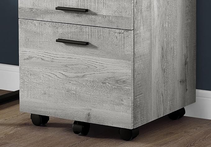 Monarch Specialties I 7401 File Cabinet, Rolling Mobile, Storage Drawers, Printer Stand, Office, Work, Laminate, Grey, Contemporary, Modern - LeafyLoom