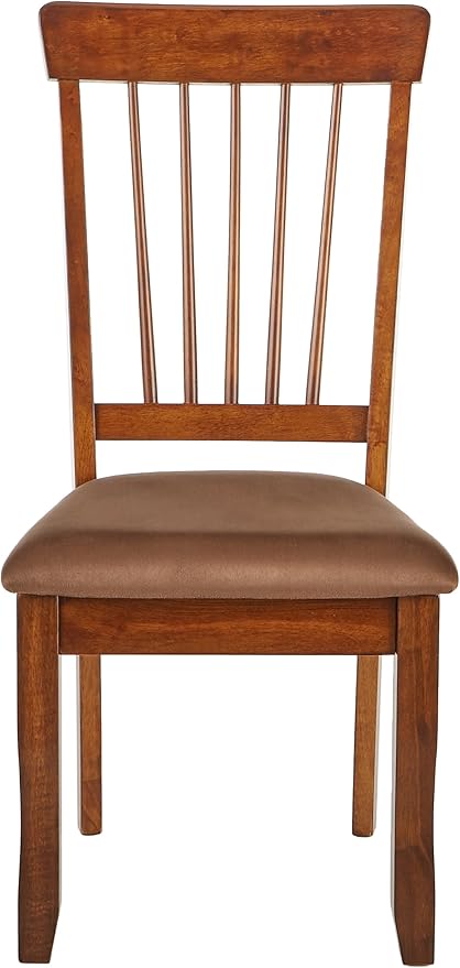 Signature Design by Ashley Berringer 18" Rustic Dining Chair with Cushions, 2 Count, Brown - LeafyLoom