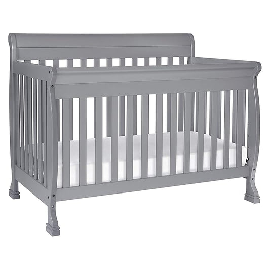 DaVinci Kalani 4-in-1 Convertible Crib in Grey, Greenguard Gold Certified - LeafyLoom