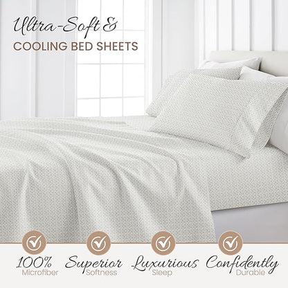 Linen Market 3 Piece Twin Bedding Sheet Set (Sage Arrows) - Sleep Better Than Ever with These Ultra-Soft & Cooling Bed Sheets for Your Twin Size Bed - Deep Pocket Fits 16" Mattress - LeafyLoom