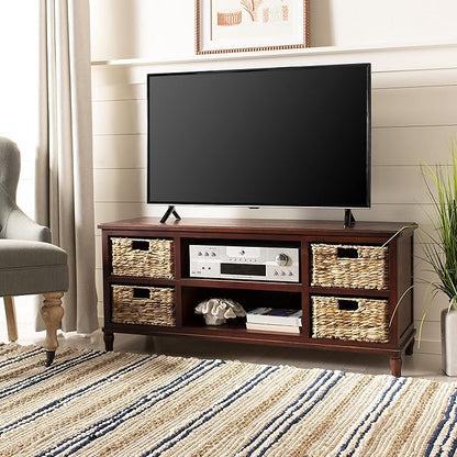 Safavieh Home Collection Rooney Entertainment TV Unit, Cherry - LeafyLoom