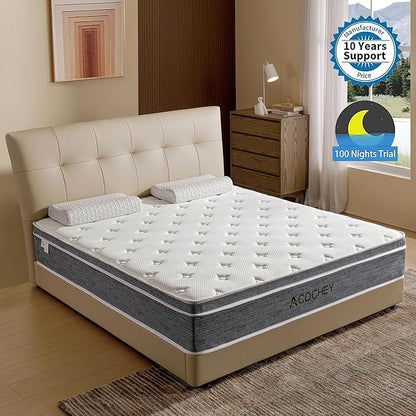 8 Inch Twin Mattresses,Hybrid Twin Size Mattress in a Box,Gel Memory Foam Medium Firm Grey Mattress,Quality Comfort and Adaptive Support Breathable Cooling Twin Mattress,CertiPUR-US. - LeafyLoom