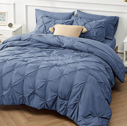 Bedsure Twin XL Comforter Set - Extra Long 5 Pieces Dorm Bedding Sets, Twin XL Bed in a Bag with Comforter, Sheets, Pillowcase & Sham - LeafyLoom