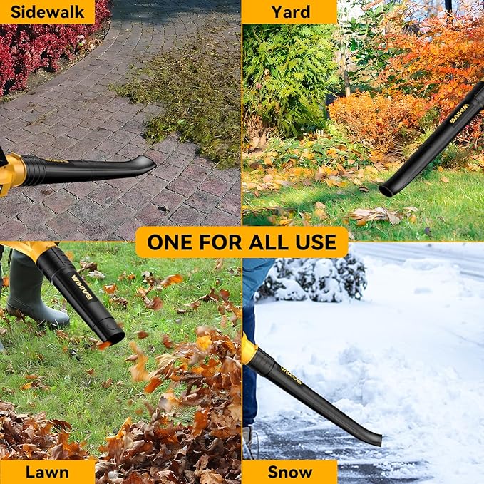 Cordless Leaf Blower for Dewalt 20V Max Battery,Handheld Electric Jobsite Air Blower,5 Variable Speed Up to 150MPH,100 CFM Powerful for Lawn Care,Snow Blow,Yard Clean(Battery Not Included) - LeafyLoom