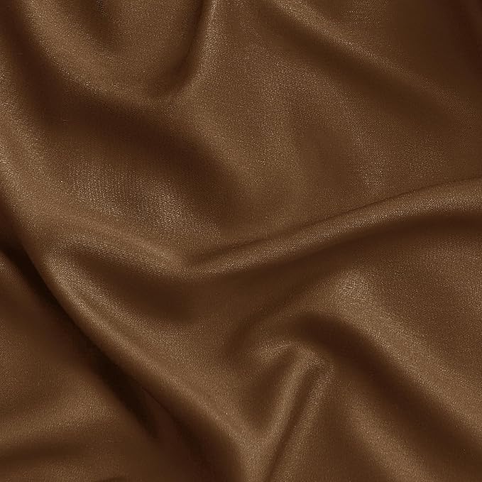 Bedsure Full Size Sheets, Cooling Sheets Full, Rayon Derived from Bamboo, Deep Pocket Up to 16", Breathable & Soft Bed Sheets, Hotel Luxury Silky Bedding Sheets & Pillowcases, Brown - LeafyLoom