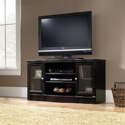 Sauder Regent Place Panel Tv Stand, For TV's up to 50", Estate Black finish - LeafyLoom