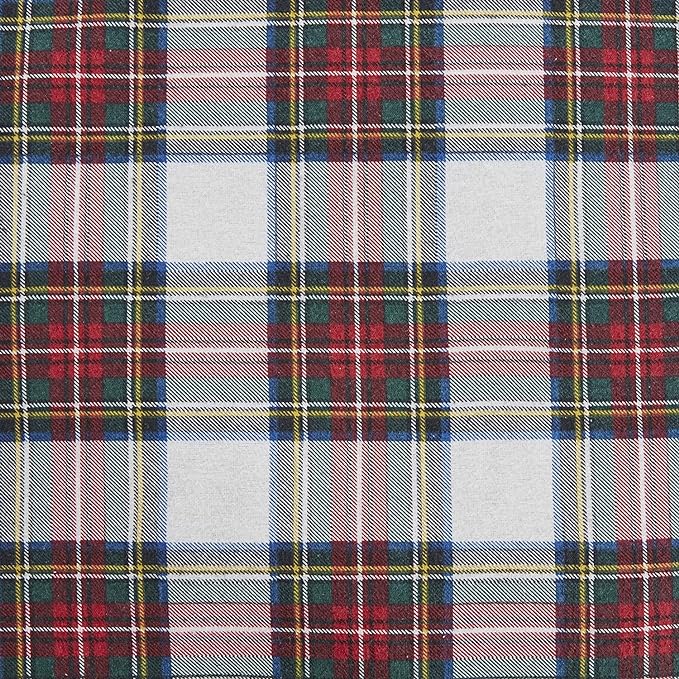 Comfort Spaces Cotton Flannel Breathable Warm Deep Pocket Sheets with Pillow Case Bedding, Queen, Red Plaid Scottish Plaid 4 Piece - LeafyLoom