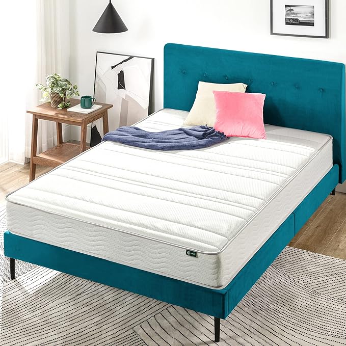 ZINUS 10 Inch Foam and Spring Mattress, Full, CertiPUR-US Certified Foams, Mattress in A Box, White - LeafyLoom