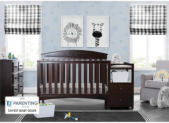 Delta Children Abby Convertible Crib and Changer, Dark Chocolate - LeafyLoom