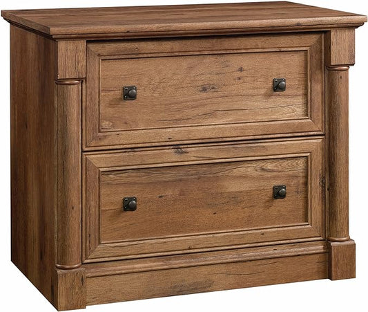 Sauder Palladia File Cabinet, Vintage Oak finish - LeafyLoom