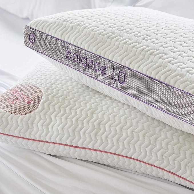 Bedgear Balance Performance Pillow - Size 1.0 - Moisture Wicking Bed Pillows for All Sleep Positions - Medium Firmness - Washable Cover - Back, Stomach, Side Sleeper Pillow - 20" W x 26" L x 5.25" H - LeafyLoom