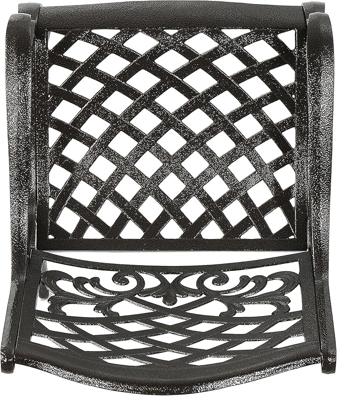 Christopher Knight Home Hallandale Outdoor Sarasota Cast Aluminum Rectangular Dining Set, 7-Pcs Set, Hammered Bronze - LeafyLoom