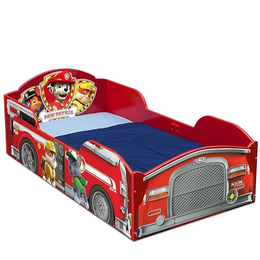 Delta Children Wood Toddler Bed - Greenguard Gold Certified, Nick Jr. PAW Patrol - LeafyLoom