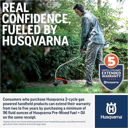 Husqvarna 125BVx Gas Leaf Blower, 28-cc 1.1-HP 2-Cycle Handheld Leaf Blower Vacuum Kit with Mulcher and Vac Bag, 470-CFM, 170-MPH, 12.5-N Powerful Clearing Performance and Ergonomic Design - LeafyLoom