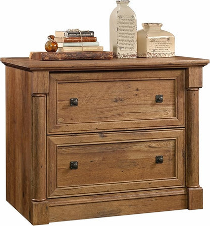 Sauder Palladia File Cabinet, Vintage Oak finish - LeafyLoom